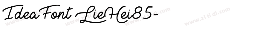 IdeaFont LieHei85字体转换